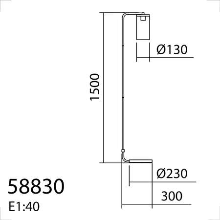 Lampa podłogowa TRIEL czarny, mosiądz antyczny 1xE27