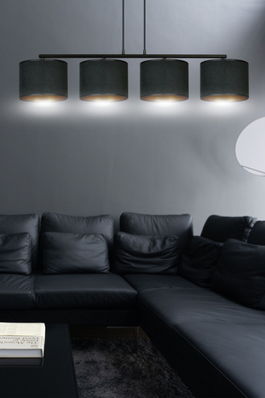Lampa wisząca HILDE 4 BL BLACK Emibig 1054/4 czarny