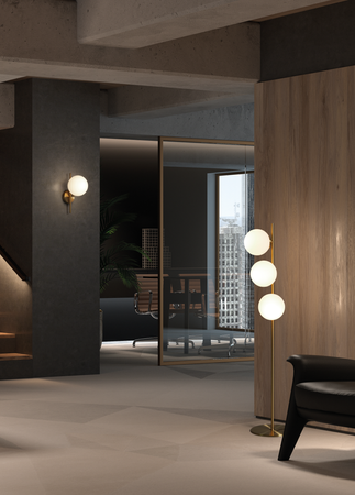 Lampa podłogowa RONDO czarny mat 3xE27 15cm