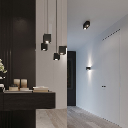 Sollux Lighting Kinkiet QUAD 1 czarny SL.0057