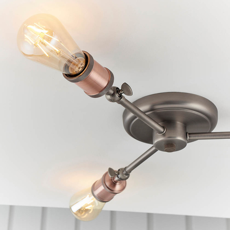 Lampa sufitowa Endon Lighting Hal 76124 miedziany