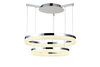 Lampa wisząca ZOLA 80/60 CHROME Azzardo AZ2560 white / chrome