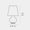 Lampa stołowa Fontana Arte F185310125NENE Fontana