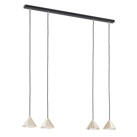 Lampa wisząca ELIT 4 Emibig 1329/4 czarny/złoty