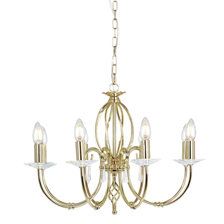 Żyrandol Elstead Lighting Aegean mosiądz AG8-POL-BRASS