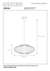 Lampa wisząca Lucide MAGALI 03435/56/72 drewniany