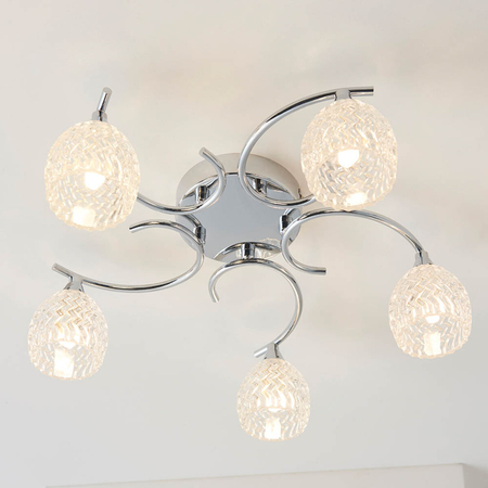 Lampa sufitowa Endon Lighting Boyer BOYER-5CH chrom