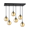 Lampa wisząca COSMO 6 BL MIODOWY Emibig 713/6 czarny/złoty