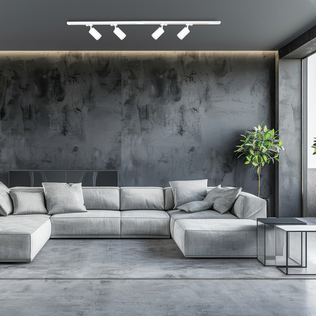 Milagro Zestaw Szynoprzewód 4xPipe Ring GU10 + Prowadnica 2x1m + Złączki - Biały ML1688 BIAŁY