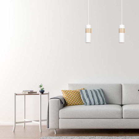 Lampa wisząca AKARI 1 WHITE Emibig 733/1 biały