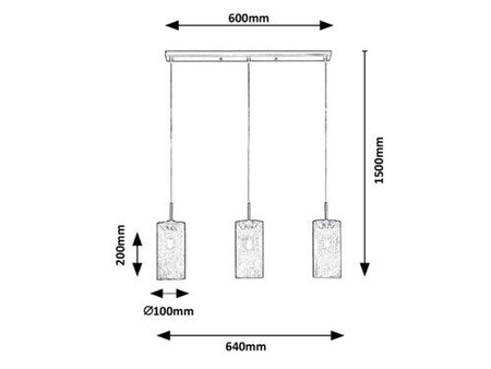 Lampa wisząca Rabalux Callia 3019 popielaty