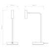 Lampa stołowa Astro Enna Desk USB C 1058213 Matowy Nikiel