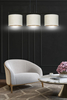 Lampa wisząca HILDE 3 BL WHITE Emibig 1052/3 biały/czarny