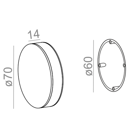 Kinkiet AQForm Ledpoint Round LED 230V Wall Czarny Struktura