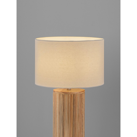 Lampa stołowa Luces Exclusivas ONTAREZ LE45381 drewno jasne i ciemne, biały