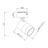 Spot Anillo 1xGU10 czarny LP-770/1W BK