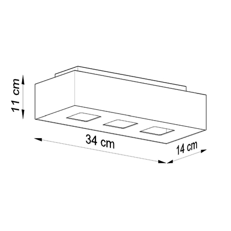 Sollux Lighting Plafon MONO 4 biały SL.0069