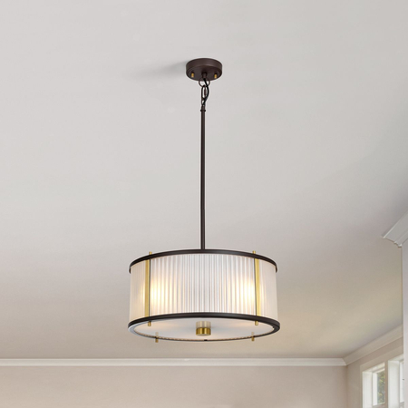 Lampa wisząca Elstead Lighting Corona czarny/mosiądz DL-CORONA-3P-BAB
