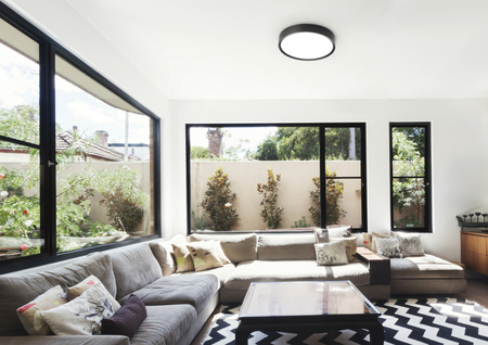 Lampa sufitowa ASLI APP czarny mat LED 80W 480mm CCT 3000-6500K APP TUYA