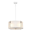 Lampa wisząca Elstead Lighting Corona biały/szary DL-CORONA-3P-WPN