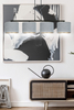 Lampa wisząca HILDE 4 BL GRAY Emibig 1050/4 czarny/chrom