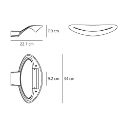 Kinkiet Artemide 0918W10A Mesmeri LED