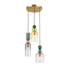 Lampa wisząca Italux Manso PND-37462-3A-MC-GD Piaskowany złoty z połyskiem