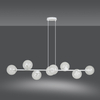 Lampa wisząca ROSSI 8 WH TRANSPARENT Emibig 877/8 biały