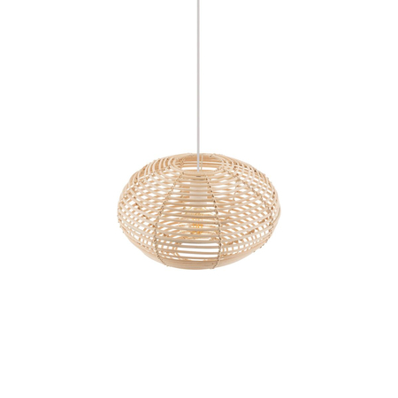 Lampa wisząca Nowodvorski RATTAN S 11153 Naturalne drewno Biały