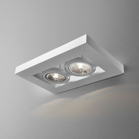Kinkiet AQForm Cadva 111 x 2 Wall Biały Struktura