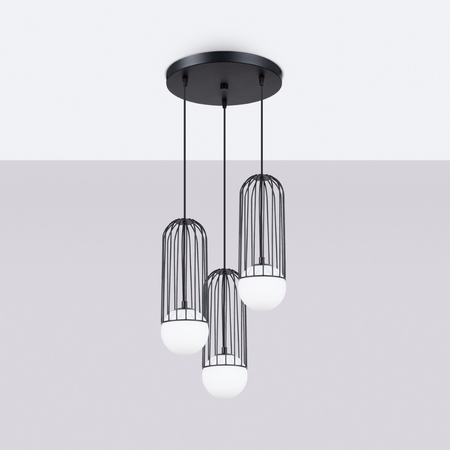 Sollux Lighting Lampa wisząca BRINA 3P czarna SL.1336