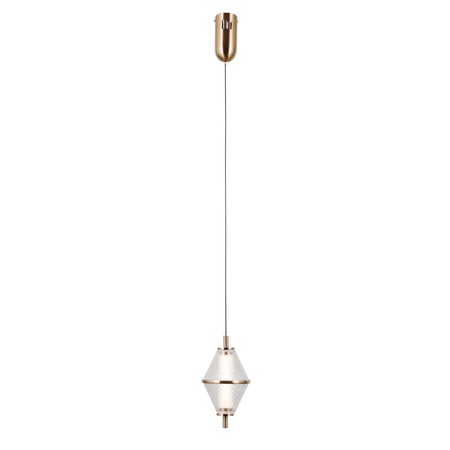 Lampa wisząca Italux Fuente PND-34395-1-HBR Złoty