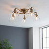Lampa sufitowa Endon Lighting Hansen 97248 mosiądz