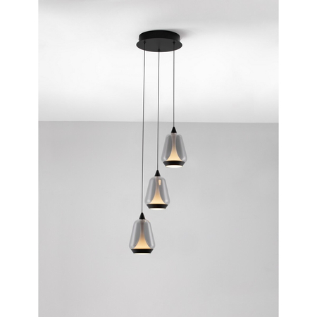 Lampa wisząca Luces Exclusivas RORIZNO LE45110 czarny, szary i odcienie szarości