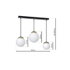 Milagro Lampa wisząca SPARTA BLACK / GOLD 3xE14 MLP6500 CZARNY / ZŁOTY