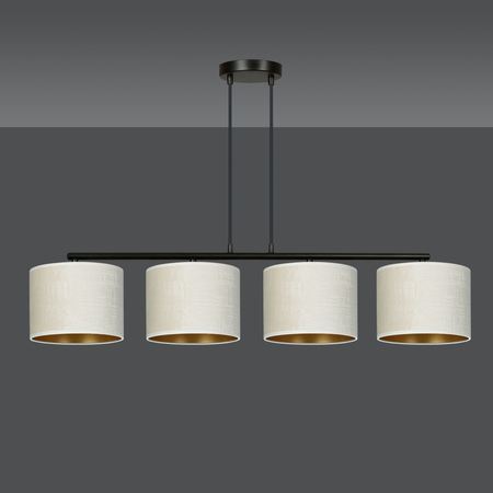 Lampa wisząca HILDE 4 BL WHITE Emibig 1052/4 biały/czarny