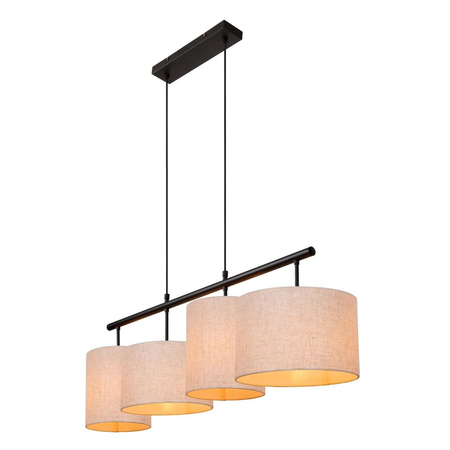 Lampa wisząca Lucide MAYA 45409/04/38 czarny/beżowy