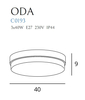 Plafon Maxlight ODA C0193 biały