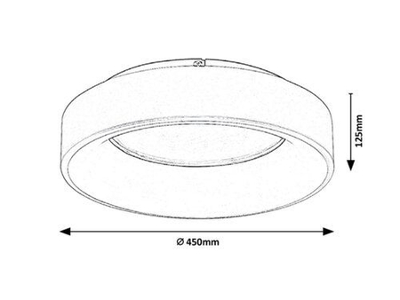 Lampa sufitowa Rabalux Adeline 3928 popielaty