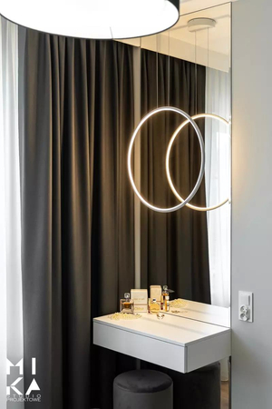 Lampa wisząca Ledowe Okręgi No.1 X 60cm biała 3k ściemnialne