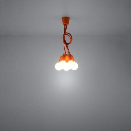 Sollux Lighting Lampa wisząca DIEGO 5 pomarańczowy SL.0586