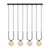 Lampa wisząca Kaja GOLDI K-5597 czarny, złoty, bursztynowy