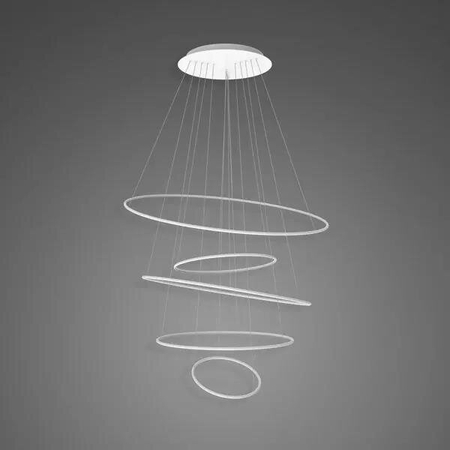 Lampa wisząca Ledowe Okręgi No.5 120cm 4k biała Dali