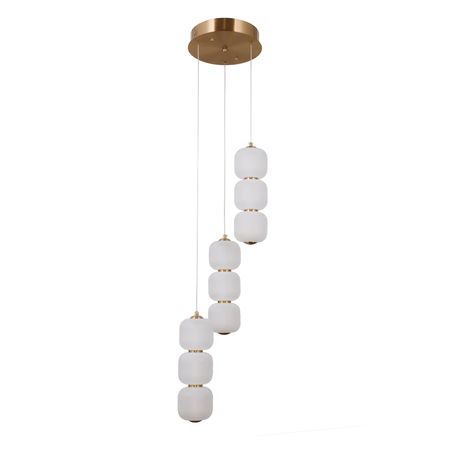 Lampa wisząca Italux PND-34362-9-HBR-OPAL złoty