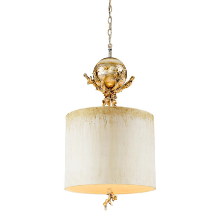 Lampa wisząca Elstead Lighting Trellis beżowy/złoty FB-TRELLIS-P