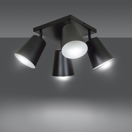 Lampa wisząca PRISM 4 BLACK / WHITE Emibig 385/4 biały/czarny