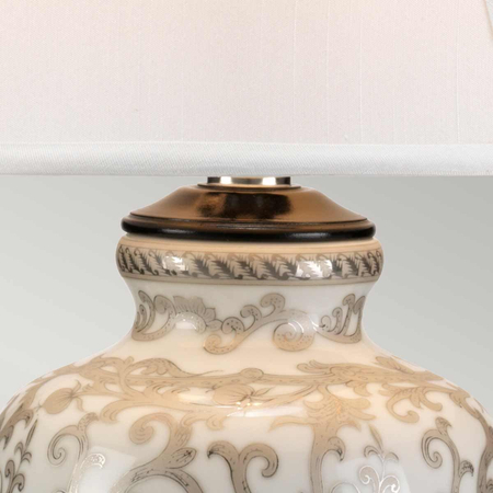 Lampa stołowa Elstead Lighting Silverthistle biały/srebrny SILVERTHISTLE-TL