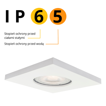 Oczko Lagos kwadratowe 1xGU10 biała IP65 LP-440/1RS WH square