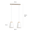 Lampa wisząca BOLERO 2 WHITE Emibig 443/2 biały