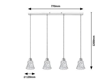 Lampa wisząca Rabalux Hestia 5303 chrom